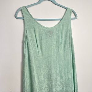 Vintage 90s Connected Petite Mint Green Floral Empire Waist Maxi Dress 10 P